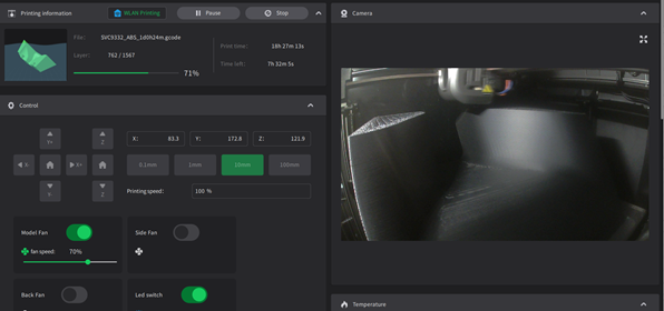 Monitoring 3D print