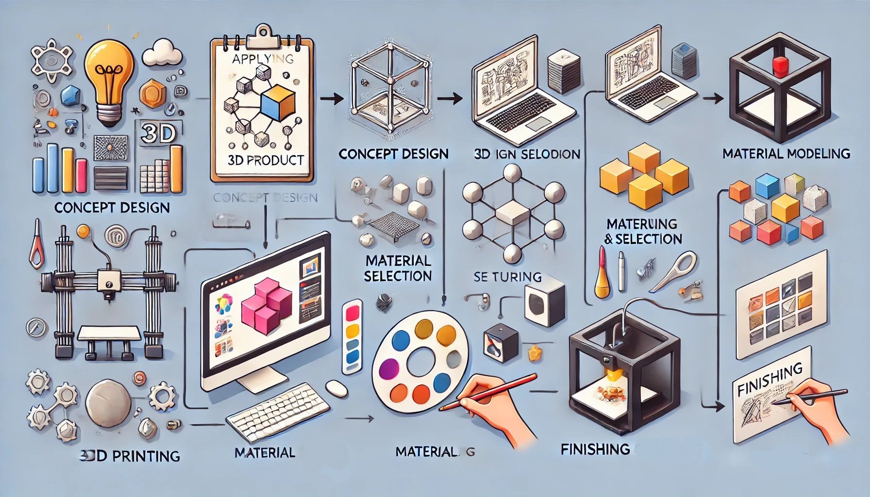 3D Designing and manufacturing