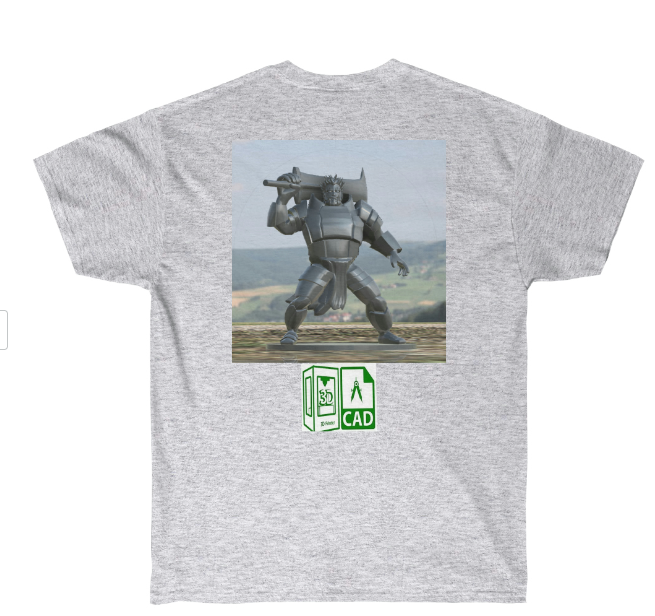 light grey T-shirt - back view