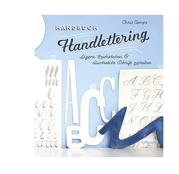 Buchcover Hauptverlag. Handlettering-Buchempfehlung von Feinrosa. Handbuch Handlettering von Chris Campe