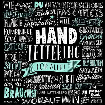 Buchcover mvg Verlag. Handlettering-Buchempfehlung von Feinrosa. Handlettering - Schritt für Schritt zur schönen Schrift.