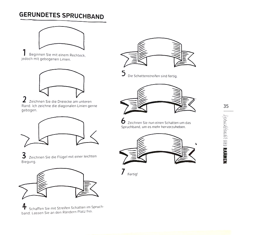Wie zeichnet man Banner von Hand? Schritt für Schritt Anleitung wie man Banner von Hand zeichnet.