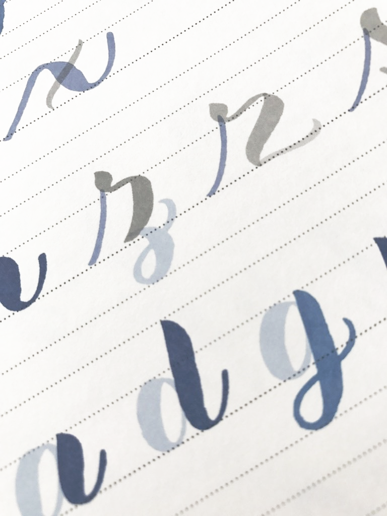 Handlettering Buchempfehlung von Feinrosa. Anatomie der Buchstaben aus Handbuch Handlettering von Chris Campe.