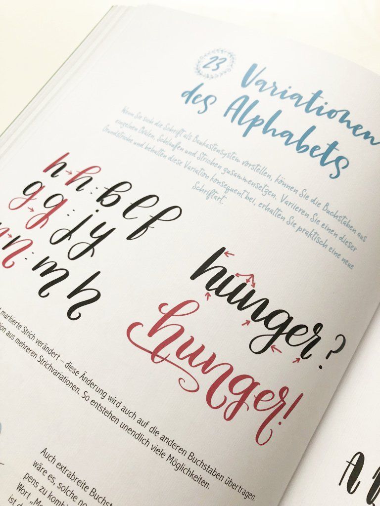 Handlettering-Schrift-Variationen von Hand gezeichnet.. Mal mit Handlettering-Schmuckelement