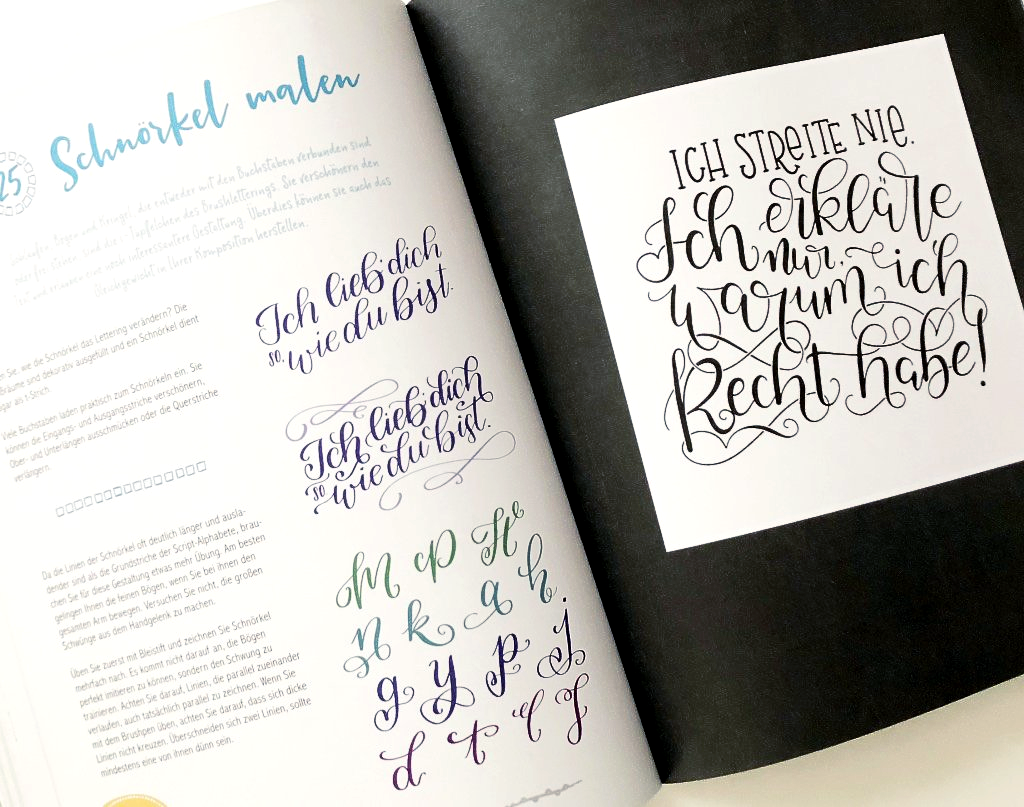 Handlettering. Verschnörkelte Schreibschrift handgezeichnet.