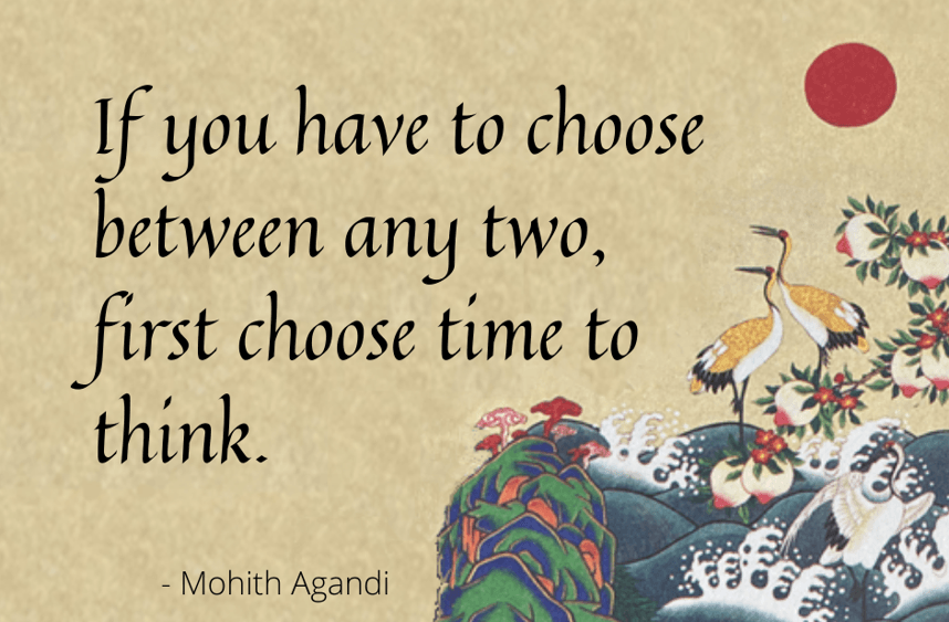 Cranes with quote from Mohith Agandi