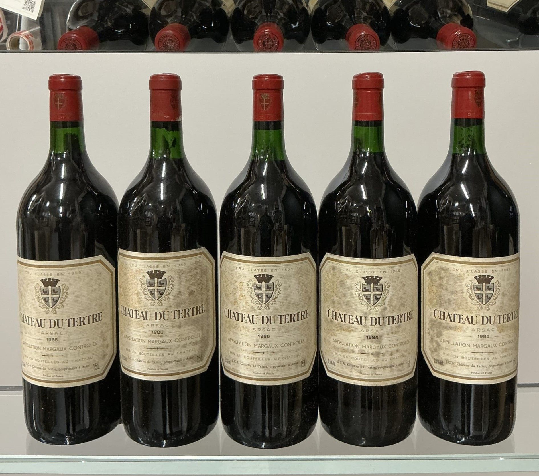 Amazing image, Magnums of 1986 Ch. du Tertre 5eme Classe Margaux celebrate