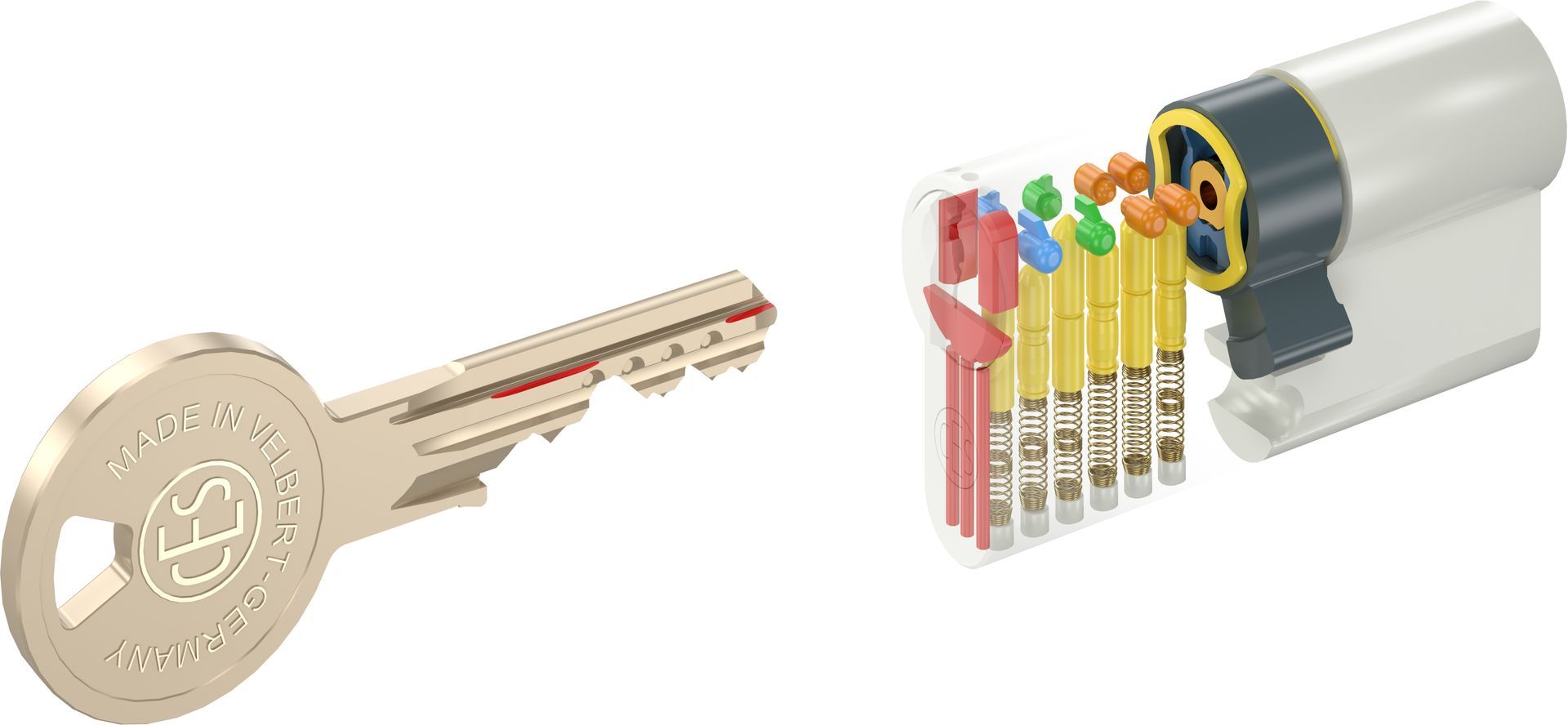 CES UDMplus Schließsystem CES UDMplus Schlüssel mit Zylinder