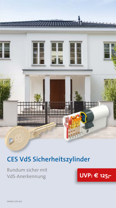Sicherheitszylinder TUD-VA5 CES VdS Sicherheitszylinder