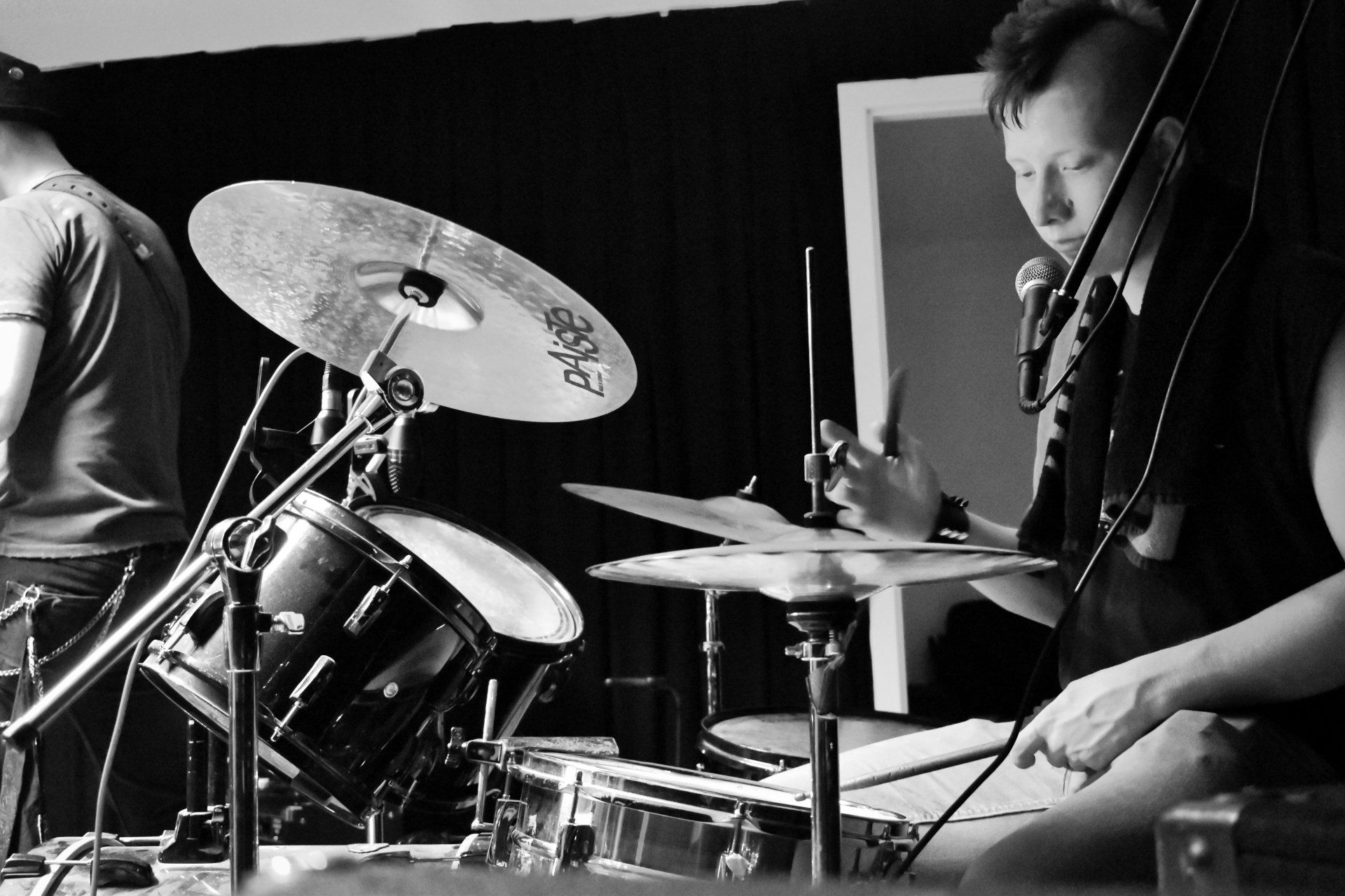 Lordi Lord am Schlagzeug spielen. Jevatta live bei der Open Stage am 14.06.2019 im Dorfkrug. Photo was taken by Tobias Baer.