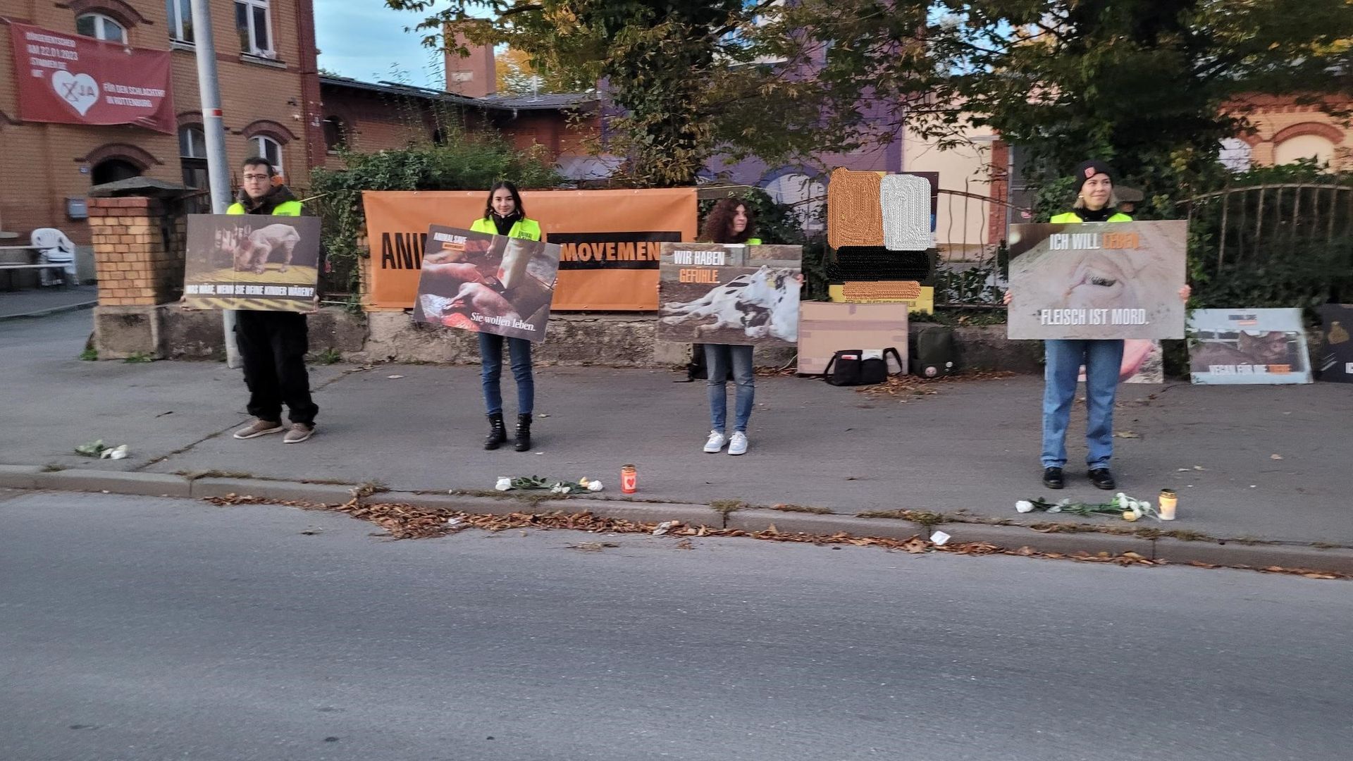 Schlachthof Rottenburg 50. Mahnwache von Rottenburg Animal Save