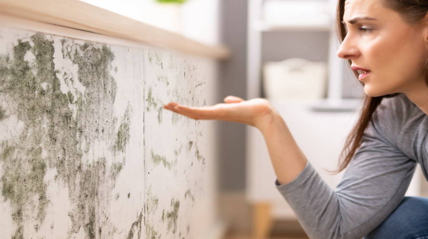 woman frustrated by mould