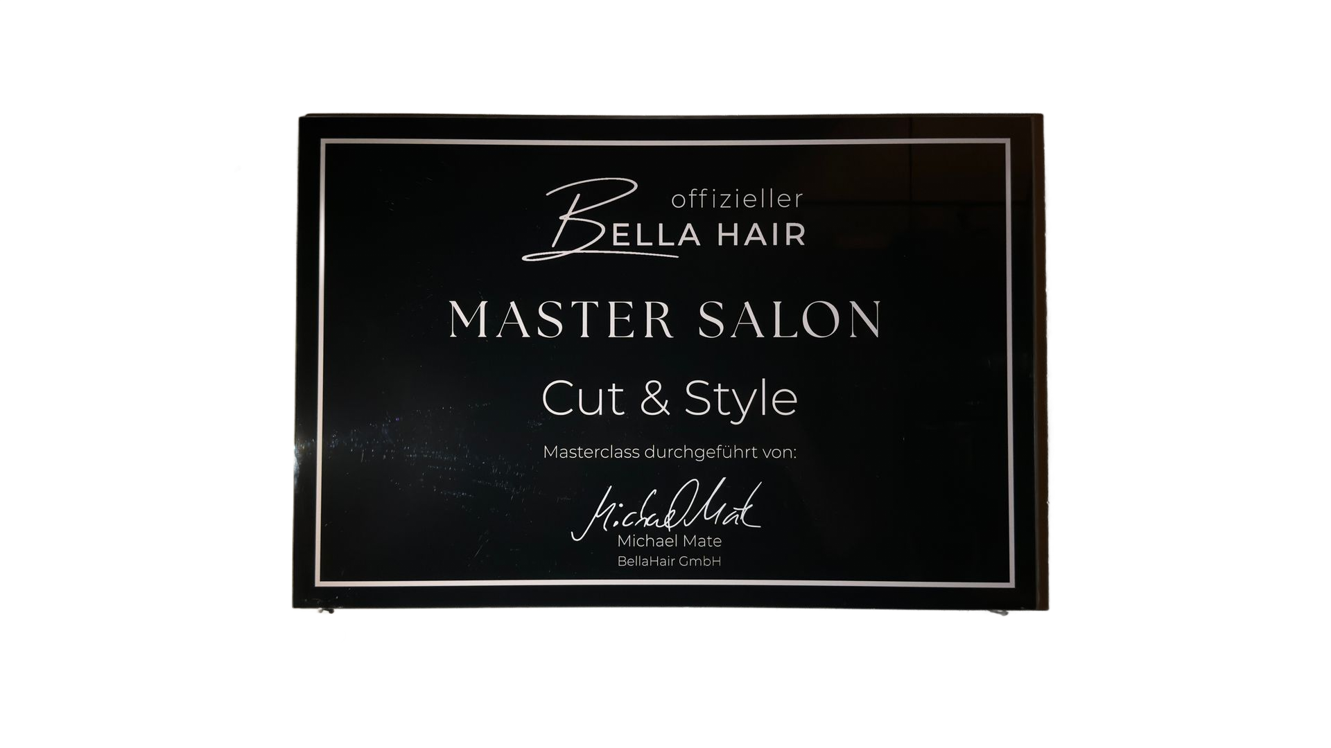 Zertifikat: Offizieller Bella Hair Master Salon – Cut & Style Hairdesign Bielefeld