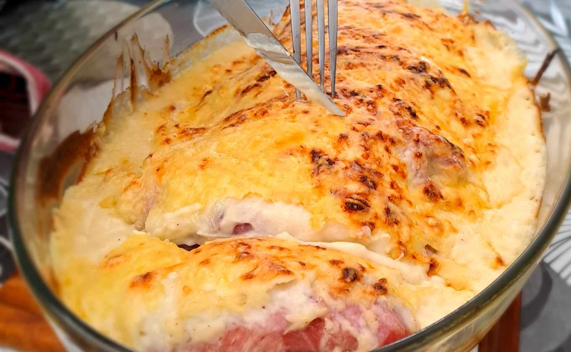 Plat d'endives au jambon gratinées