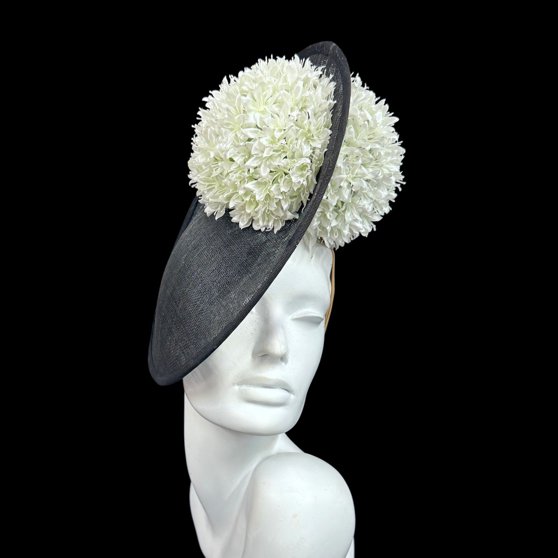 Black and White Fascinator