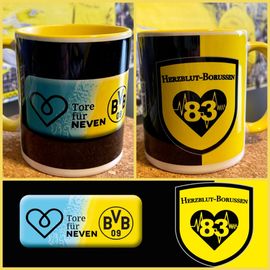 Unsere Fanclubtasse Tasse Tore für Neven und 83er Herzblut-Borussen