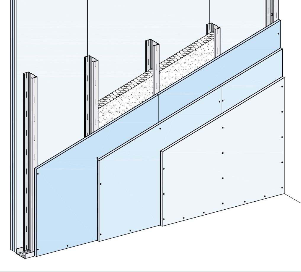K25 Knauf Fireboard-Stützen- und Träger-Bekleidungen Konstruktion + Montage Konstruktion Feuerschutzbekleidungen von Trägern und Stüt- zen aus Stahl sind mit Fireboard bis zur Feuerwi- derstandsklasse F 180 A möglich, Feuerschutzbe- kleidungen von Balken und Stützen aus Holz bis zur Feuerwiderstandsklasse F 90 B. Knauf Fireboards sind nichtbrennbare Gipsvlies- platten der Baustoffklasse A1 nach DIN 4102-1 mit dem Prüfzeichen ZPA-III 4.290. Knauf Fireboards sind in Dicken von 15, 20, 25 und 30 mm verfügbar. Montage K252 Stahlträger-Bekleidung mit Metall-Unterkonstruktion ■ Winkelprofil 30 x 30 x 0,7 mm mit Knauf De- ckennagel BZN 6-5 (Einsatz und Montage ge- mäß bauaufsichtlicher Zulassung Nr. Z-21.1- 398) mit Abstand ≤ 750 mm bei Stahlbetonde- cken bzw. bei anderem Material des Befesti- gungsuntergrundes mit geeigneten und zugel- assenen Verankerungselementen befestigen. ■ Knauf Stützenklipps im Abstand ≤ 750 mm auf Stahlträger-Flansche (Dicke ≤ 16 mm) aufste- cken und CD-Profile 60/27 mit Stützenklipps verbinden. ■Fireboards mit Schnellbauschrauben im Ab- stand von max. 200 mm befestigen. ■Stirnkantenstoßhinterlegung mit Fireboard- Streifen, b = 180 mm (Verklebung mit Fireboard- Spachtel), bei einlagiger Beplankung. Verfugen / Verspachteln Allgemein ■ Fireboard-Stützen- und Träger-Bekleidungen benötigen aus brandschutztechnischen Grün- den keine vollflächige Spachtelung. ■ Brandschutztechnisch erforderlich ist jedoch das Füllen der Plattenfugen und das Überspachteln von Schraubenköpfen oder Klammern und Stirn- seiten mit Fireboard-Spachtel. ■ Bei Stützen wird die Verwendung von Eck- schutzschienen empfohlen. ■Auch bei Gussasphalt-Estrich Fireboard erst nach Estrich-Verlegung spachteln. Fireboard-Stahlstützen- und Stahlträger-Beklei- dungen werden mit Metall-Unterkonstruktion und geschraubter Beplankung oder ohne Unterkon- struktion mit Fireboard-Streifen und geklammerter Beplankung ausgeführt. Fireboard-Holzstützen- und Holzträger-Beklei- dungen werden ohne Unterkonstruktion ausge- führt. Fireboard-Bekleidungen bei Holzträgern wer- den direkt geklammert, bei Holzstützen werden die Fireboards an den Stirnseiten geklammert. K252 Stahlträger-Bekleidung mit Fireboard-Streifen - geklammert ■ Fireboard-Streifen (b = 150 mm, d = 25 mm) am Plattenstoß und als Hinterfütterung mit Achsab- stand von max. 600 mm zwischen Stahlträger- Flansche einklemmen, an der Trägerunterseite am Plattenstoß einlegen. ■ Verklammern der Fireboards mit den Platten- streifen und stirnseitig mit Abstand ≤ 120 mm, an den Plattenstößen mit Abstand 50 mm. Stahl- klammern gemäß DIN 18182-3 verwenden. K254 Holzträger-Bekleidung ohne Unterkonstruktion ■ Verklammern der Fireboards an den Holzbalken mit Abstand ≤ 120 mm, an Plattenstößen mit Ab- stand ≤ 50 mm. Anmachverhältnisse 25 kg Fireboard-Spachtel : 21 l Wasser oder 1,2 kg Fireboard-Spachtel : 1 l Wasser. Fugen spachteln Dünne Schicht Fireboard-Spachtel auftragen und Glasfaser-Fugendeckstreifen einlegen. Weiteren Arbeitsgang erst nach Durchtrocknen des Spach- telmaterials. Flächiges Spachteln Ein zusätzliches Überziehen der Fläche mit Fireboard-Spachtel empfiehlt sich, wenn besonde- re Anforderungen an die Oberfläche gestellt wer- den. Nachweise K252 Stahlträger-Bekleidung ABP P-3080/0709 (geschraubt) ABP P-3203/2038 (geklammert) K253 Stahlstützen-Bekleidung ABP P-3081/0719 K254 Holzträger-Bekleidung ABP P-3497/3879 K255 Holzstützen-Bekleidung ABP P-3982/0729 K253 Stahlstützen-Bekleidung mit Metall-Unterkonstruktion ■ Knauf Stützenklipp im Abstand von ≤ 1000 mm auf die Flansche (Dicke ≤ 16 mm) der Stahlstüt- zen stecken. ■ Verbinden der CD-Profile 60/27 mit den Klipps. ■ Verschrauben der Fireboards mit den CD-Pro- filen mittels Schnellbauschrauben im Abstand von max. 150 mm. ■ Hinterlegen und Verschrauben der Plattenstöße mit CD-Profilen. ohne Unterkonstruktion ■ Verklammern der Fireboards stirnseitig im Ab- stand ≤ 100 mm. K255 Holzstützen-Bekleidung ohne Unterkonstruktion ■ Verklammern der Fireboards stirnseitig im Ab- stand ≤ 120 mm. Oberflächenbehandlung Nach dem Trocknen die verspachtelten Bereiche, soweit erforderlich, leicht schleifen. Vor dem Auf- bringen einer Beschichtung (z.B. Anstrich, Ta- pete) Fläche mit einer geeigneten Grundierung vorstreichen. Verarbeitungstemperatur Für das Verspachteln sollte die Raumtemperatur ca. 10 °C nicht unterschreiten.