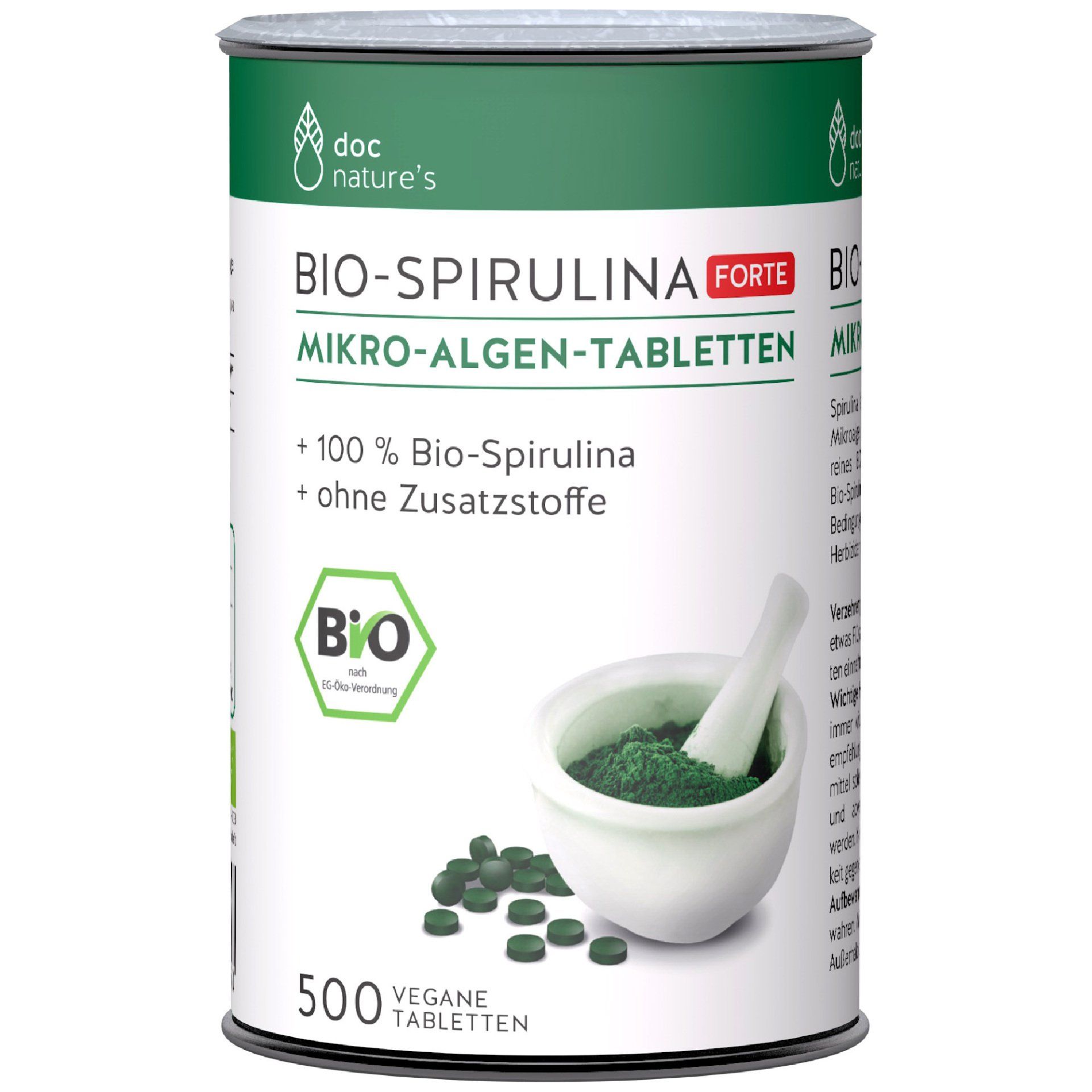 doc natures bio spirulina forte mikro algen tabletten