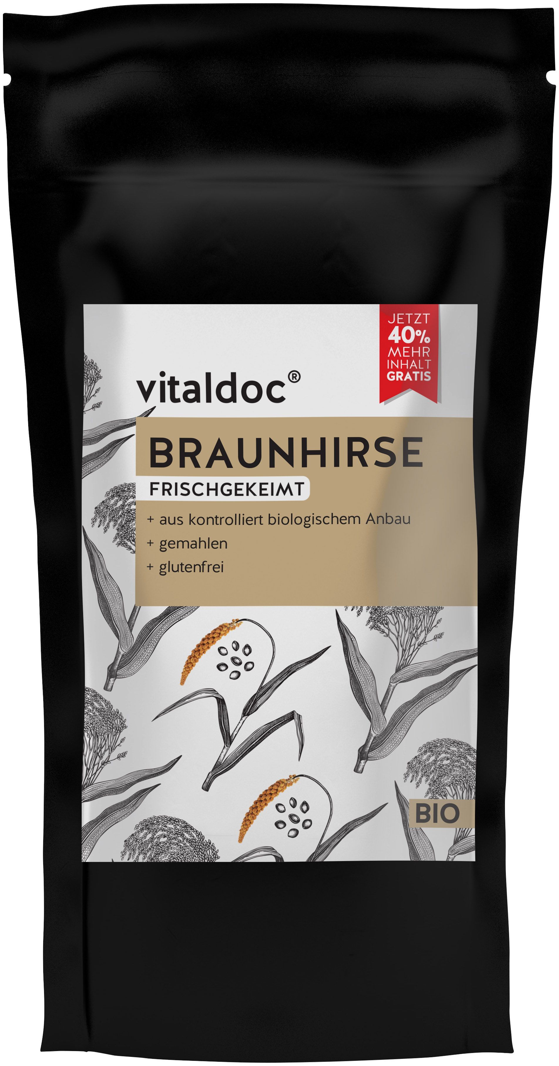 vitaldoc® BIO BRAUNHIRSE FRISCHGEKEIMT vitaldoc® BIO BRAUNHIRSE FRISCHGEKEIMT