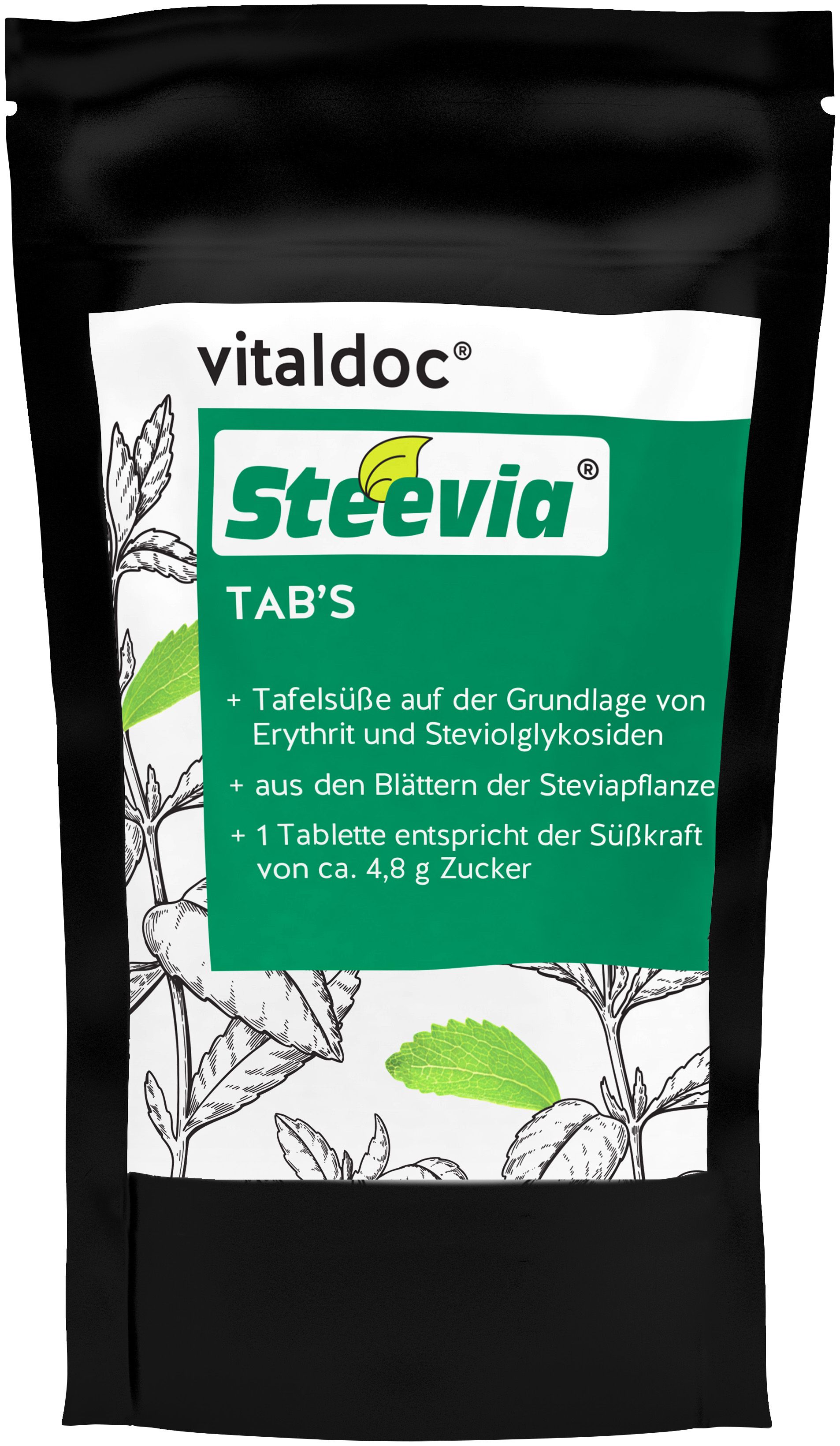 vitaldoc® Steevia TAB'S Nachfüllbeutel vitaldoc® Steevia TAB'S Nachfüllbeutel