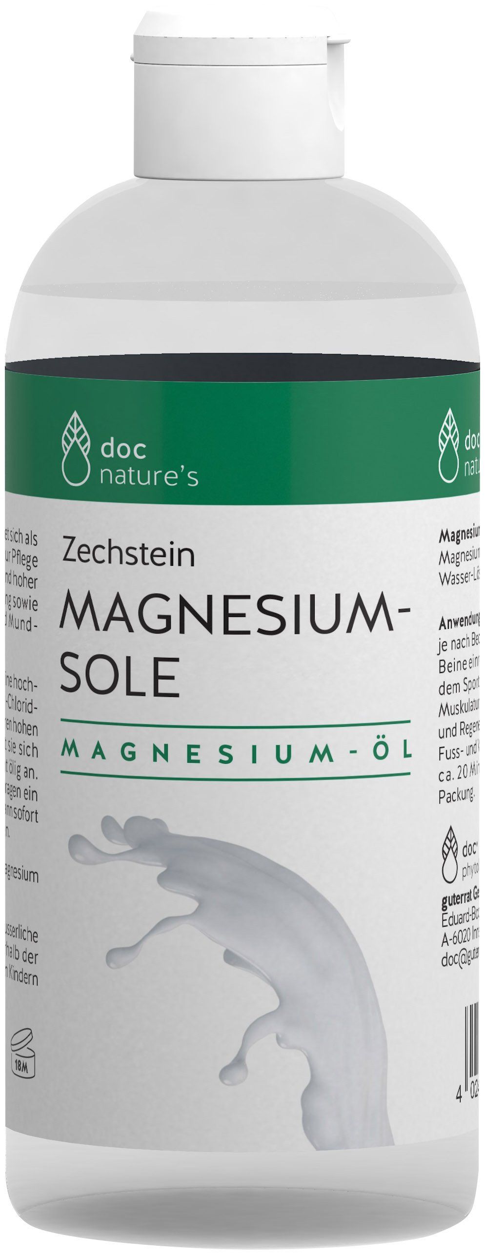 doc nature's Zechstein MAGNESIUM-SOLE MAGNESIUM-ÖL doc nature's Zechstein MAGNESIUM-SOLE MAGNESIUM-ÖL