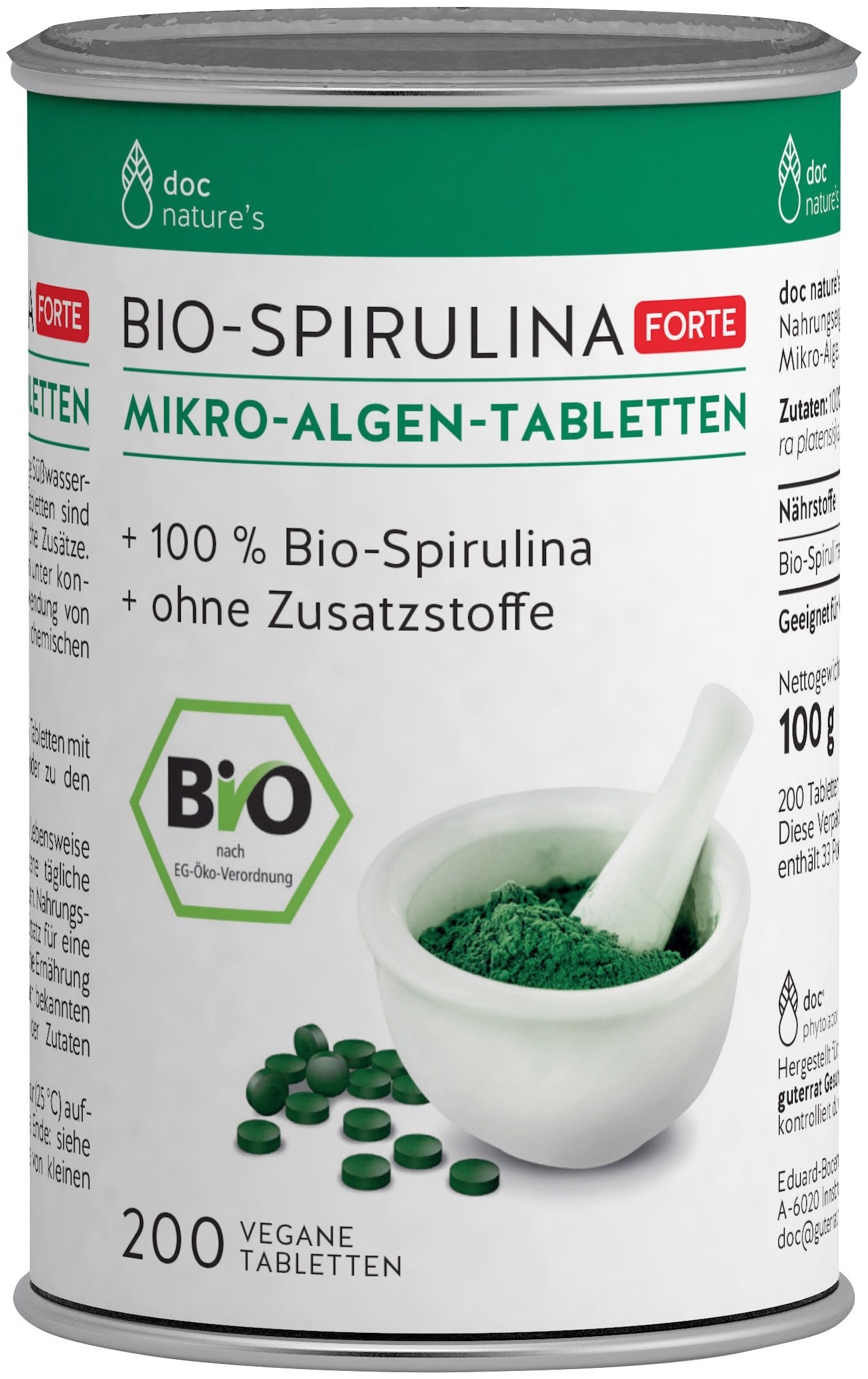 doc nature's BIO-SPIRULINA FORTE MIKRO-ALGEN-TABLETTEN doc natures bio spirulina forte mikro algen tabletten