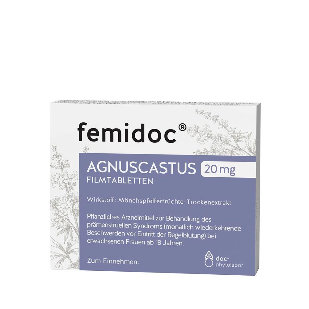 femidoc® AGNUSCASTUS 20mg FILMTABLETTEN femidoc® AGNUSCASTUS 20mg FILMTABLETTEN