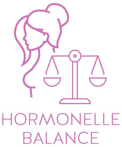 Hormonelle Balance: Frau und Waage