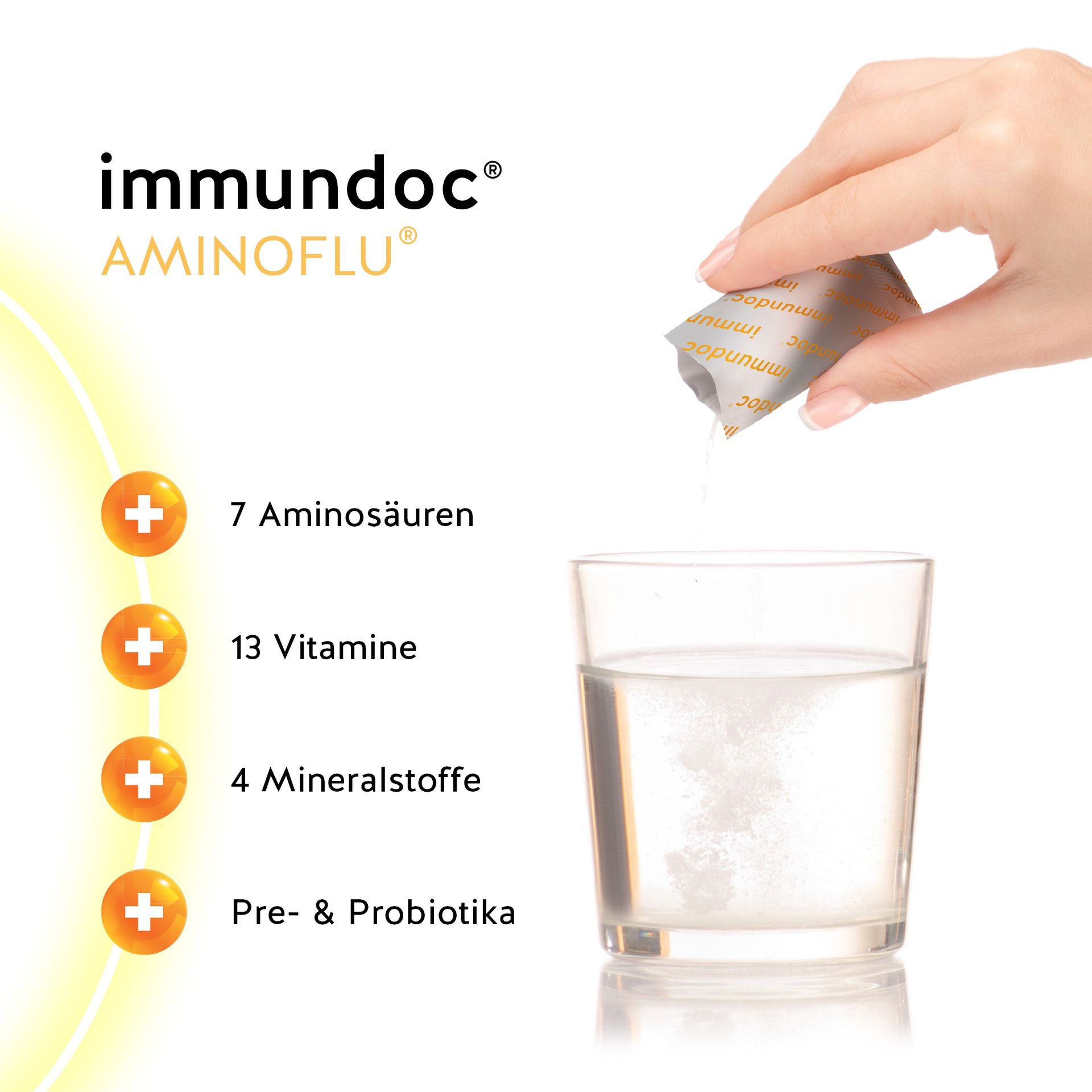 immundoc® DIREKT enthält viele Vitamine und wertvolle Pflanzenextrakte