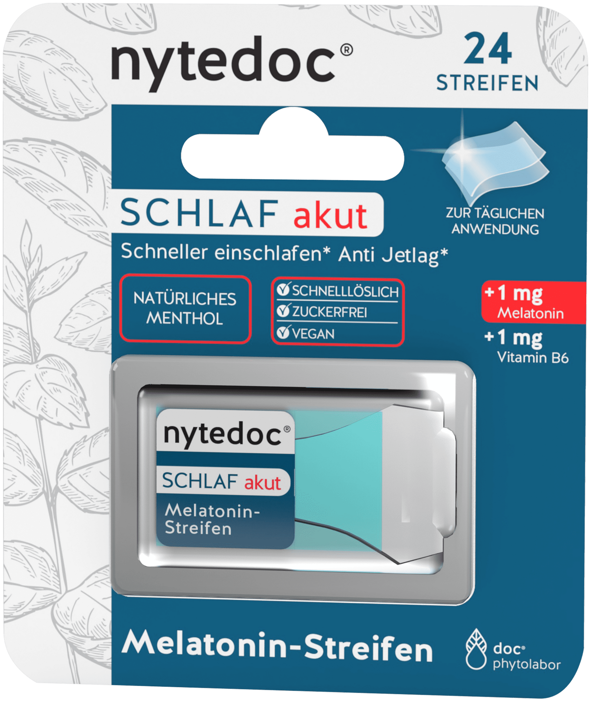 nytedoc® SCHLAF akut Melatonin-Streifen