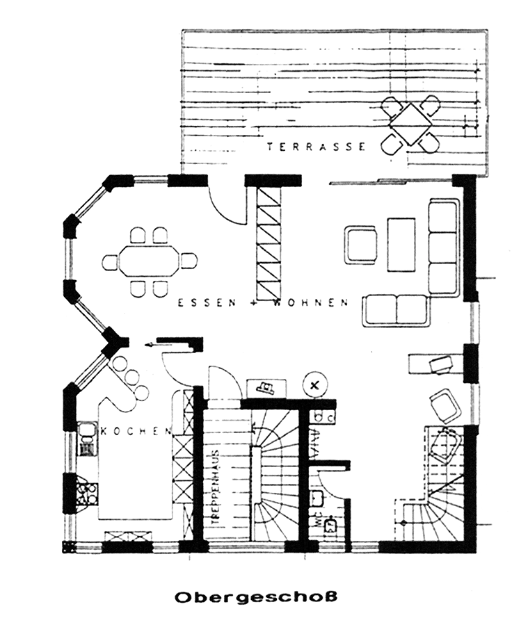 Wohnungsgrundriß Obergeschoß
