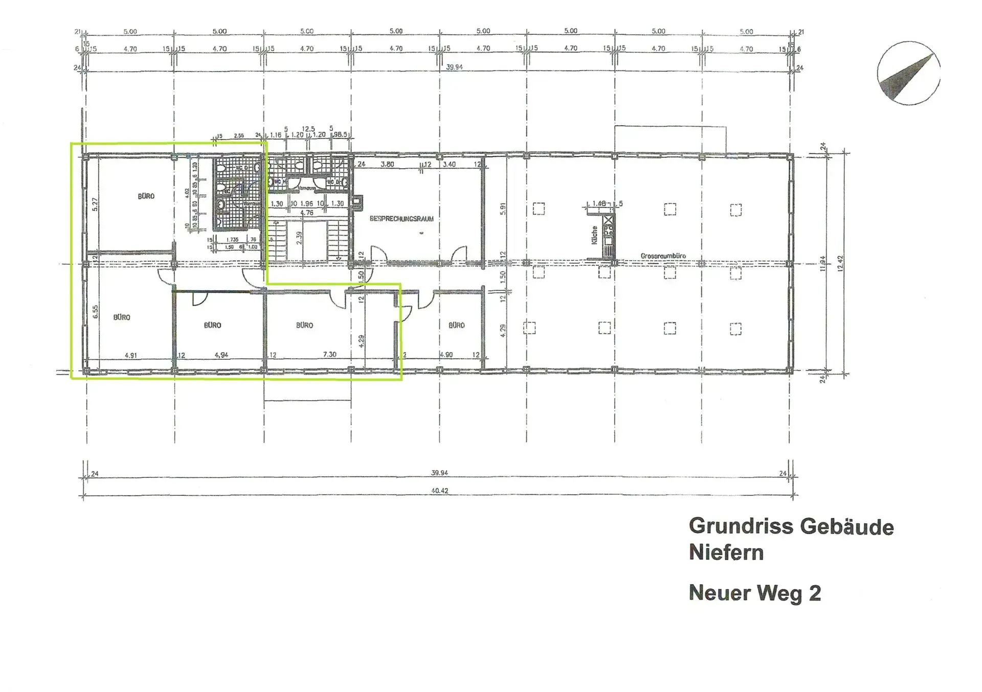 Gewerbeimmobilie in Niefern Öschelbronn für Praxis zu mieten, Grundriss OG