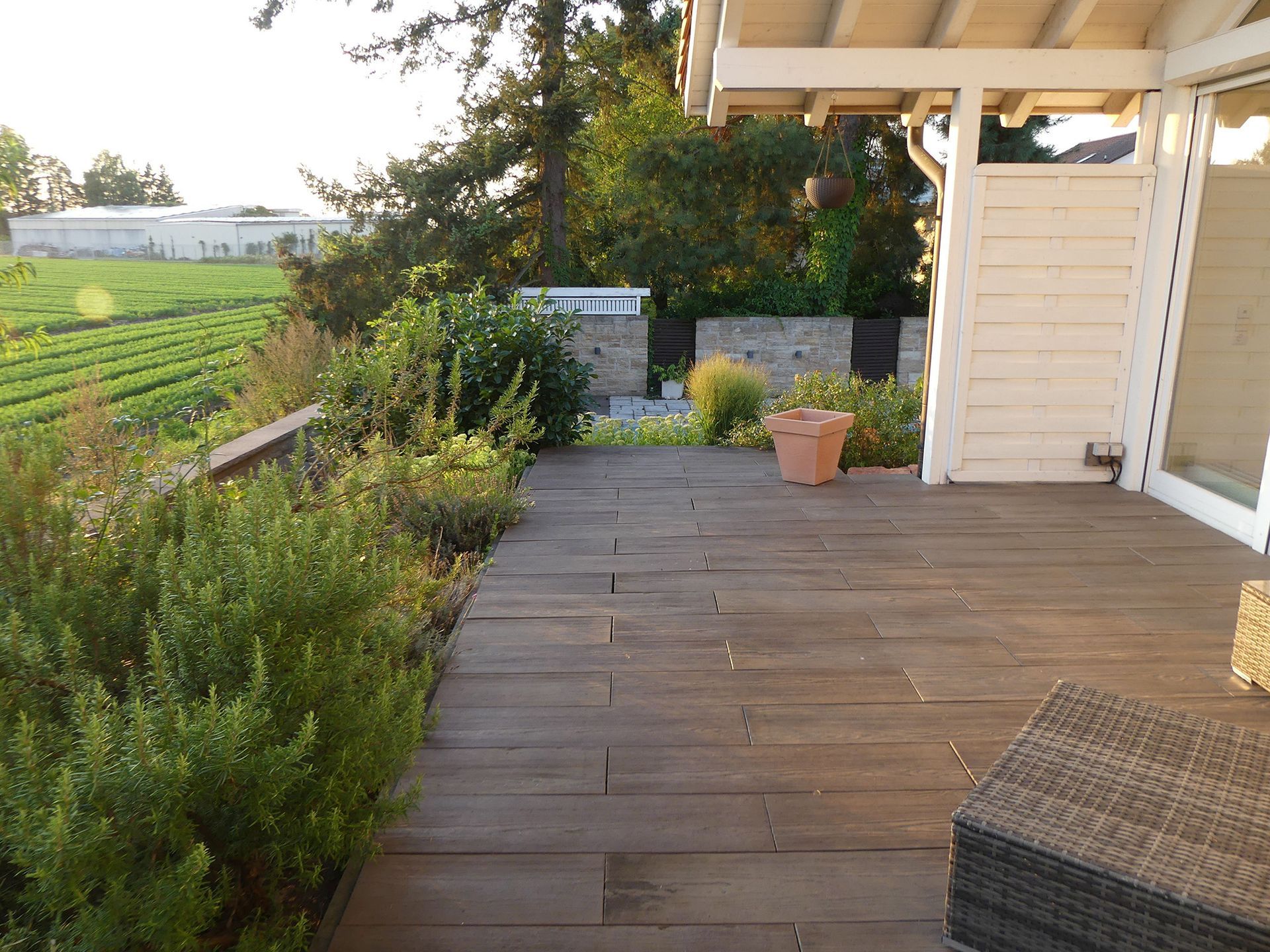 Westterrasse des Einfamilienhaus in Reilingen