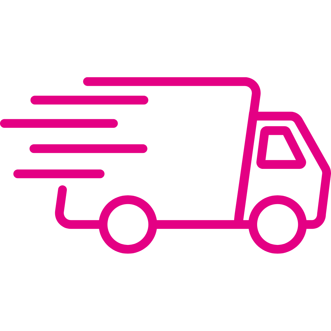 Ein fahrender Lastkraftwagen.