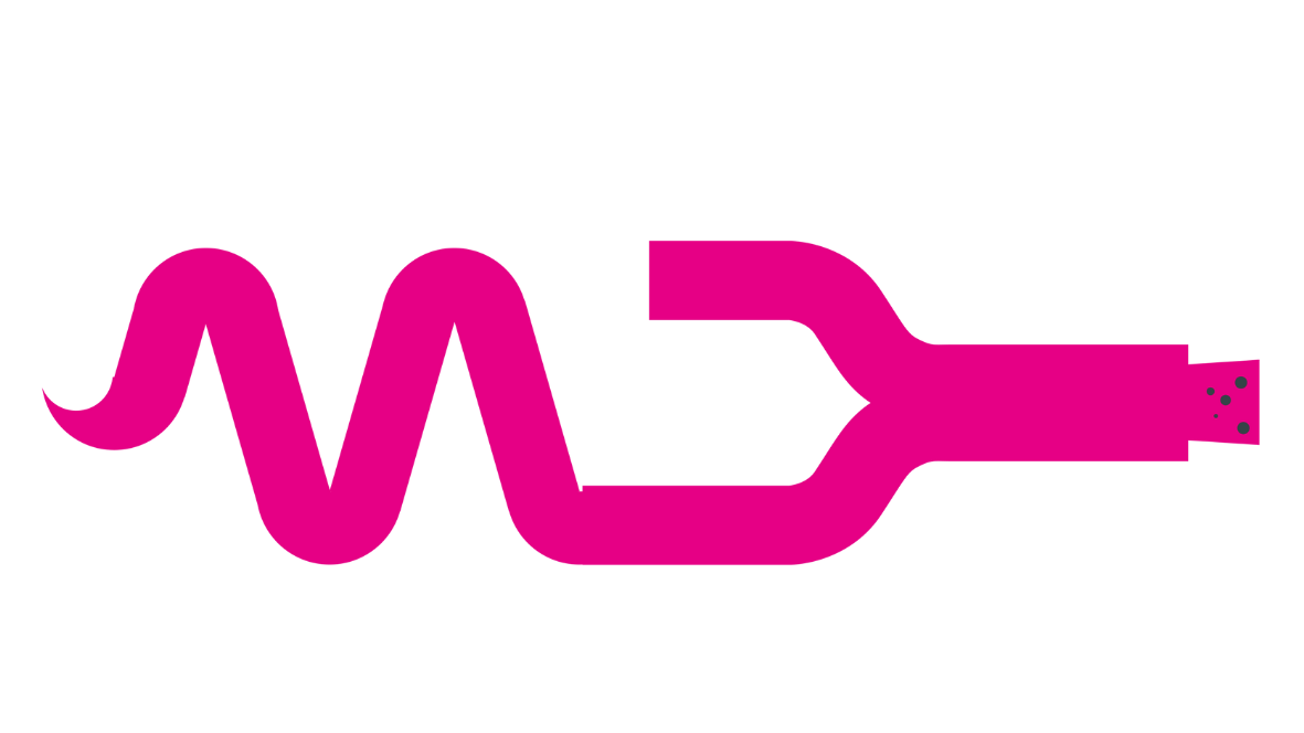 Das Piktogramm einer liegenden Weinflasche, die zum Boden hin in die Form eines Korkenziehers mündet.