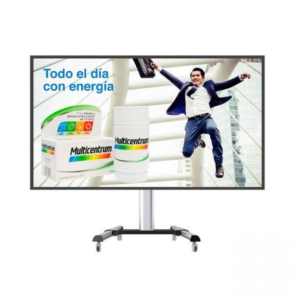 Pantalla de publicidad para escaparate interno legible con luz solar directa. Tamaño: 2048 x 1280 mm Resolución: 512 x 320 px Control: LAN| Wifi | 4G Software: Gratis Brillo: > 5500 nits