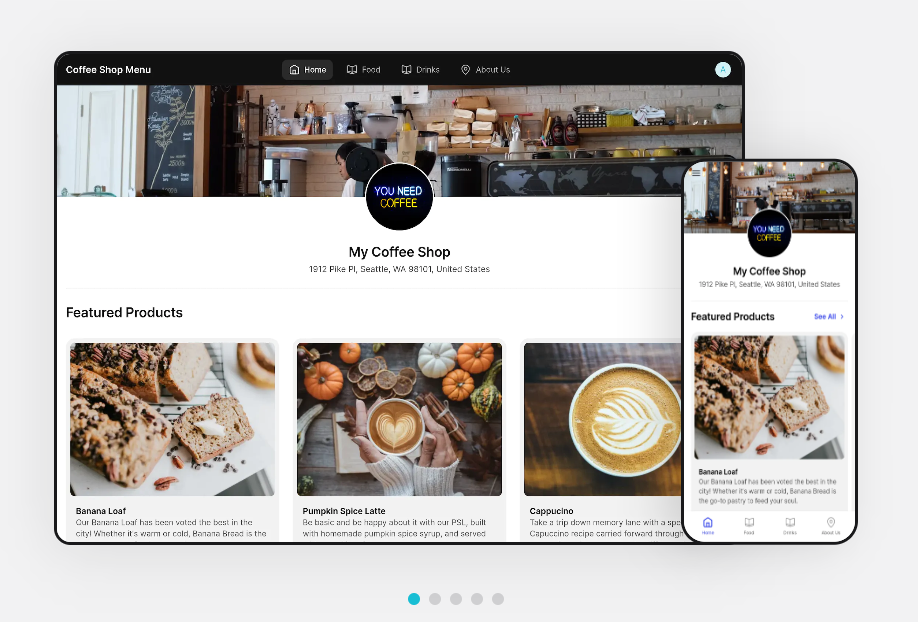 App para cafeterías con Glide
