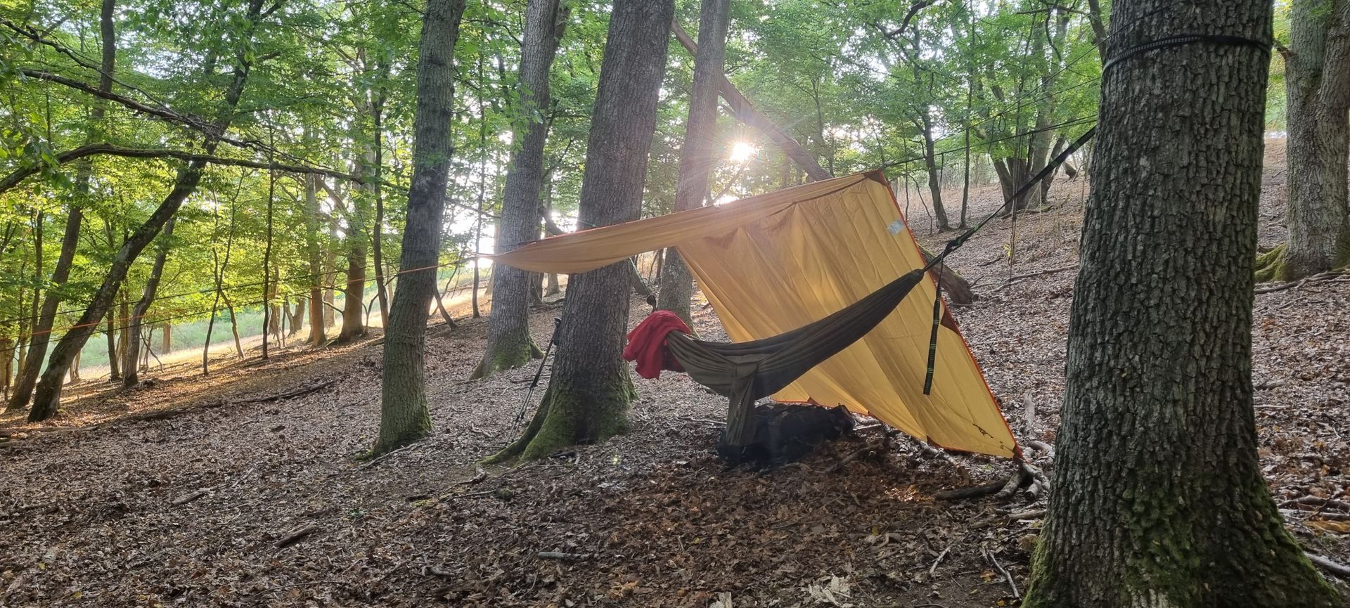 Hängematte mit Tarp