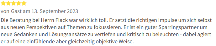 Bewertung Sebastian Flack
