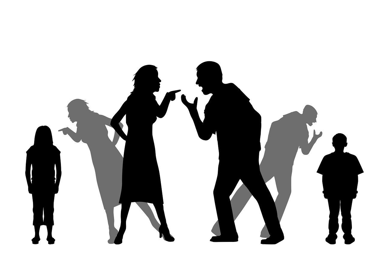 Streit Paar Streit wegen der Kinder