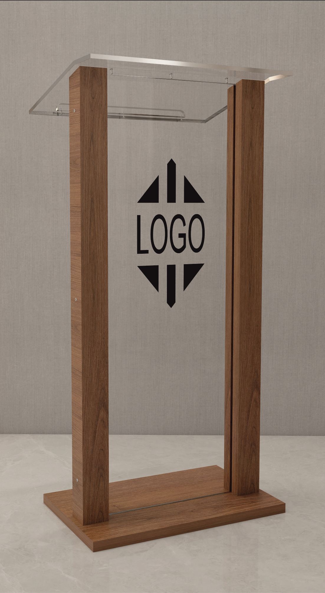 Atril madera y metacrilato