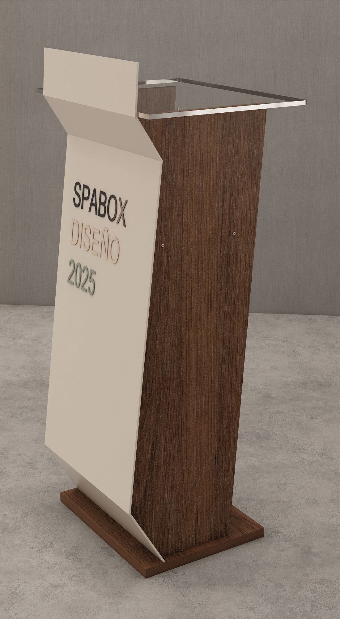 Atril madera y metacrilato