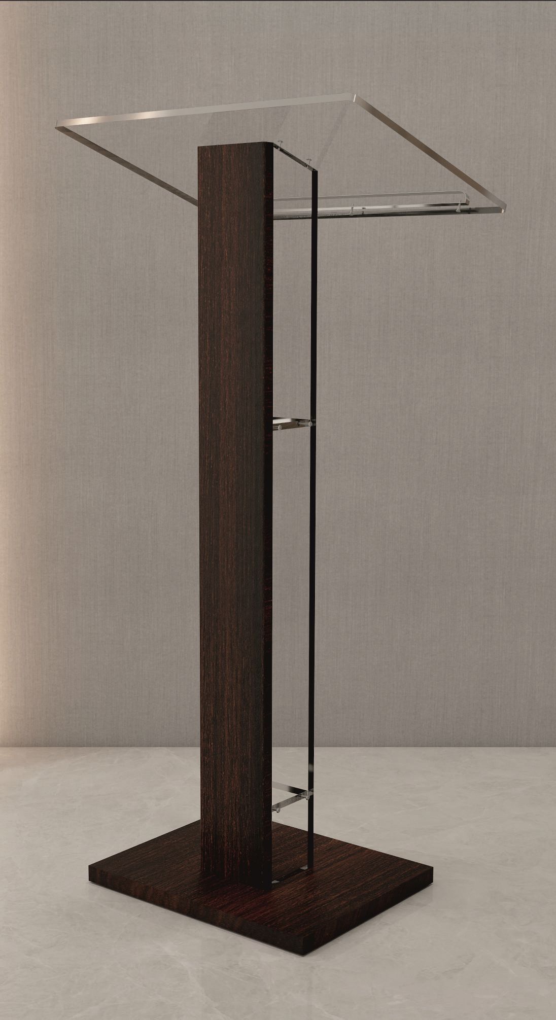 Atril de madera y metacrilato