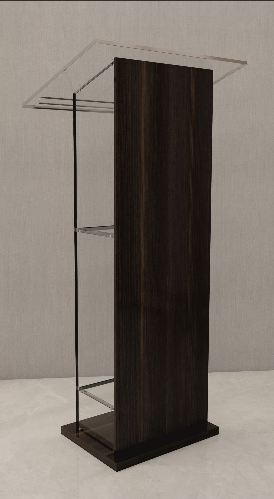 Atril de metacrilato y madera