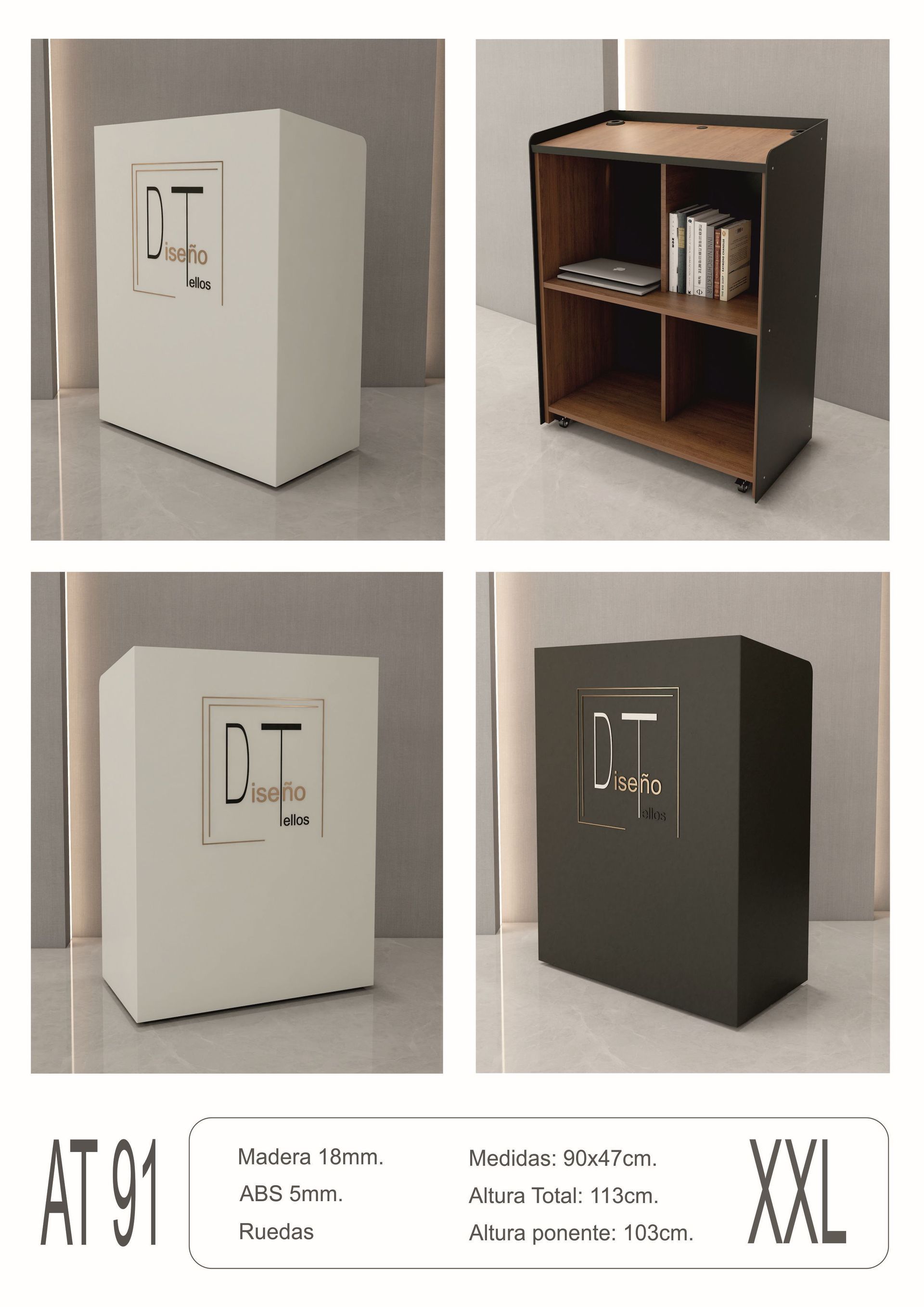 Atriles madera y metacrilato