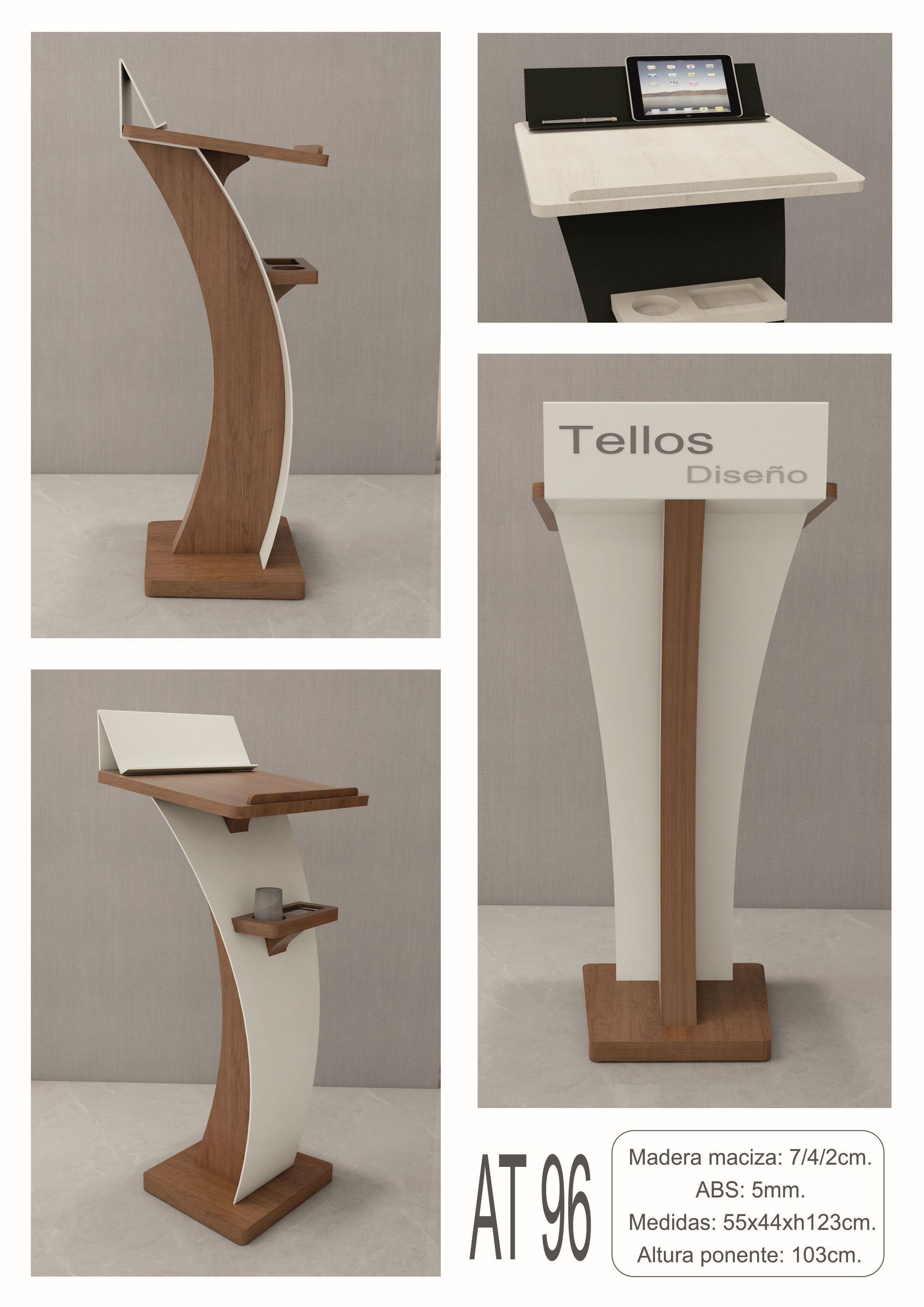 Atriles metacrilato y madera