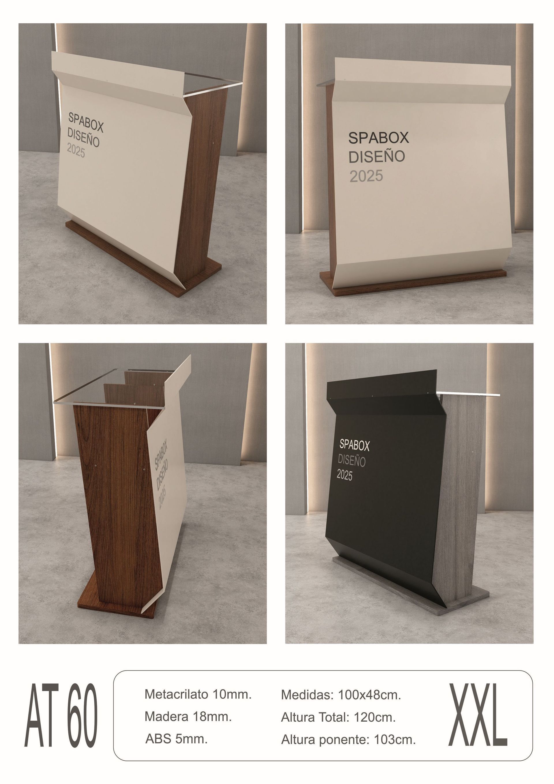 Atriles metacrilato y madera