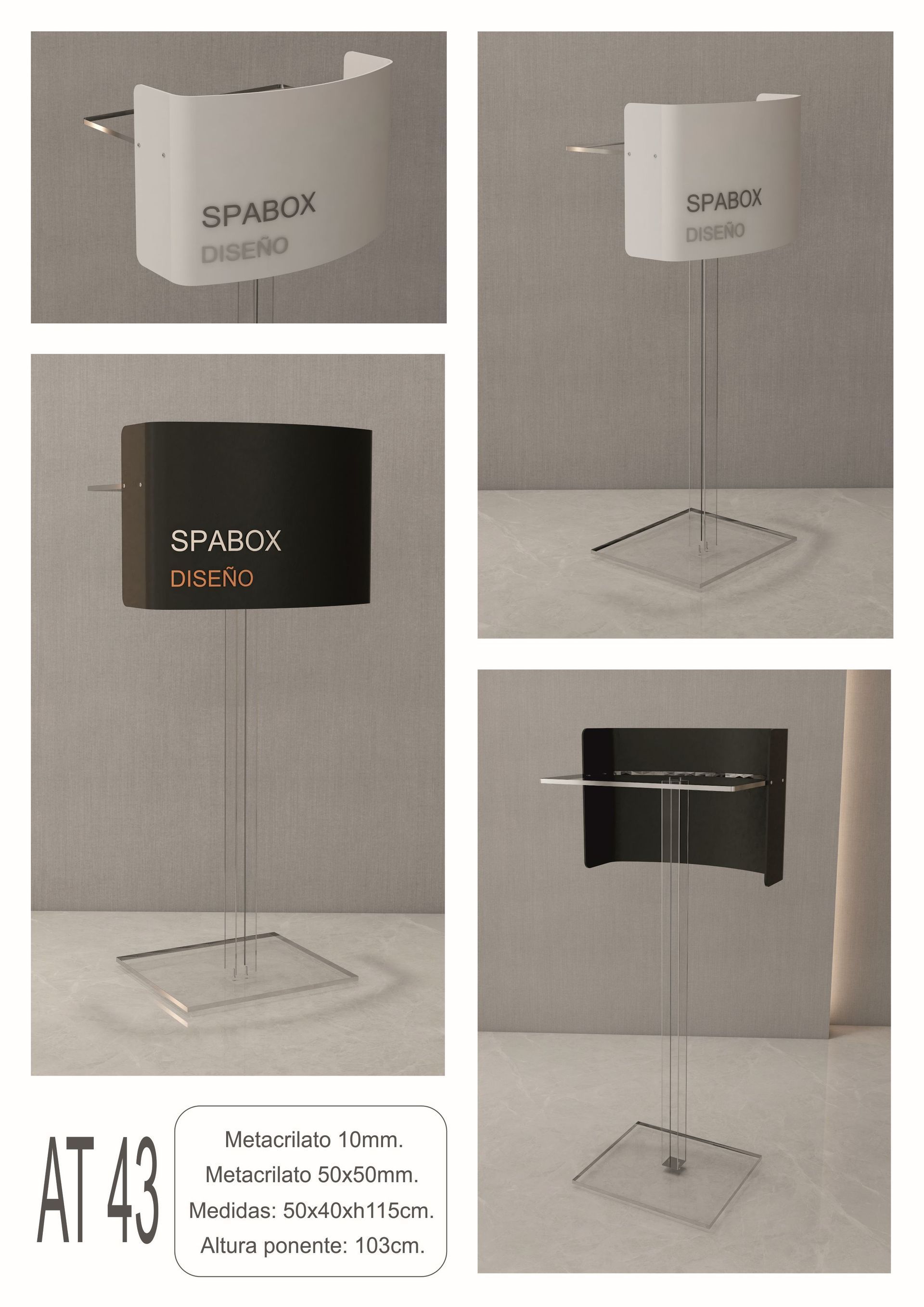 Atriles de metacrilato