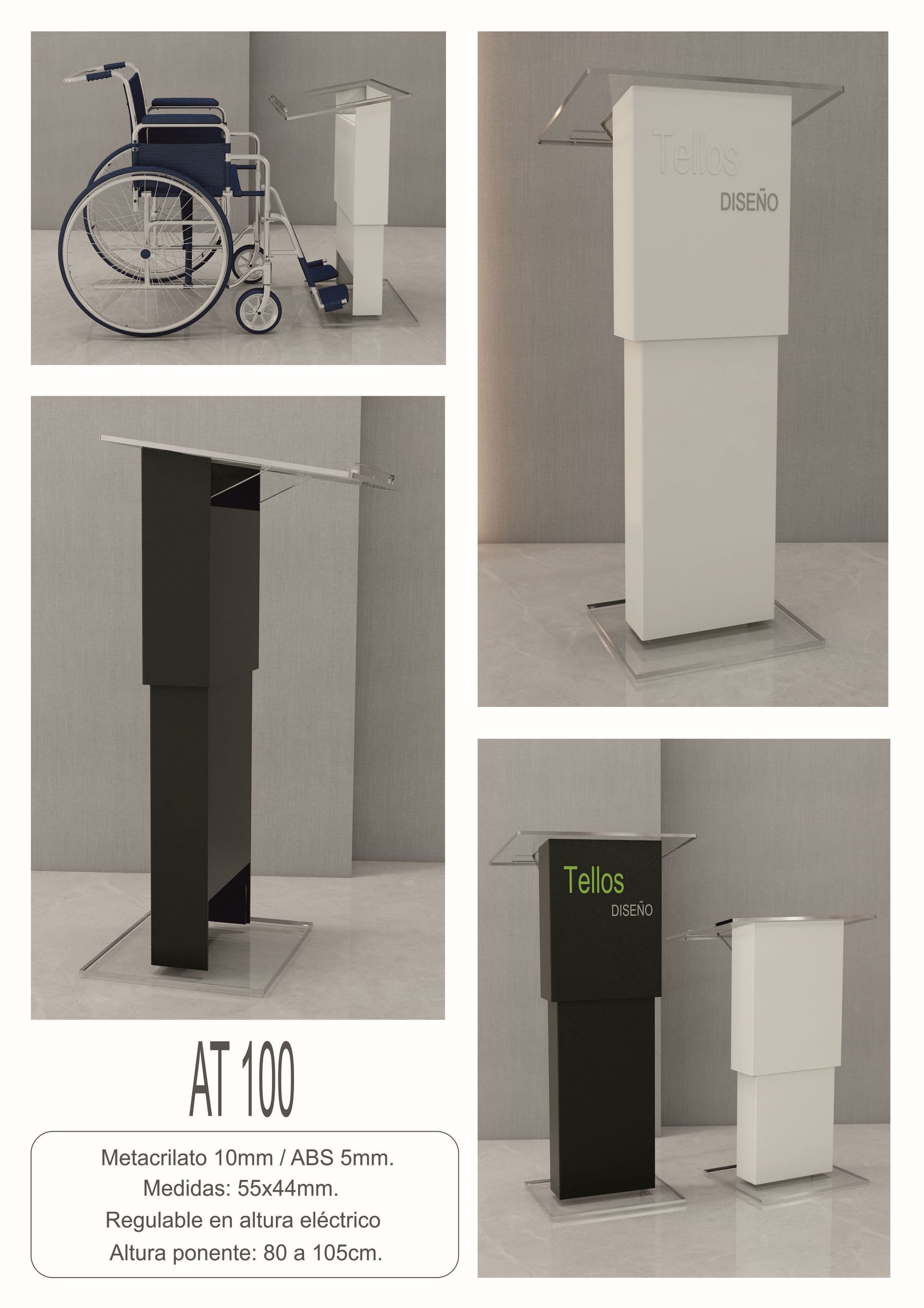 Atril regulable en altura