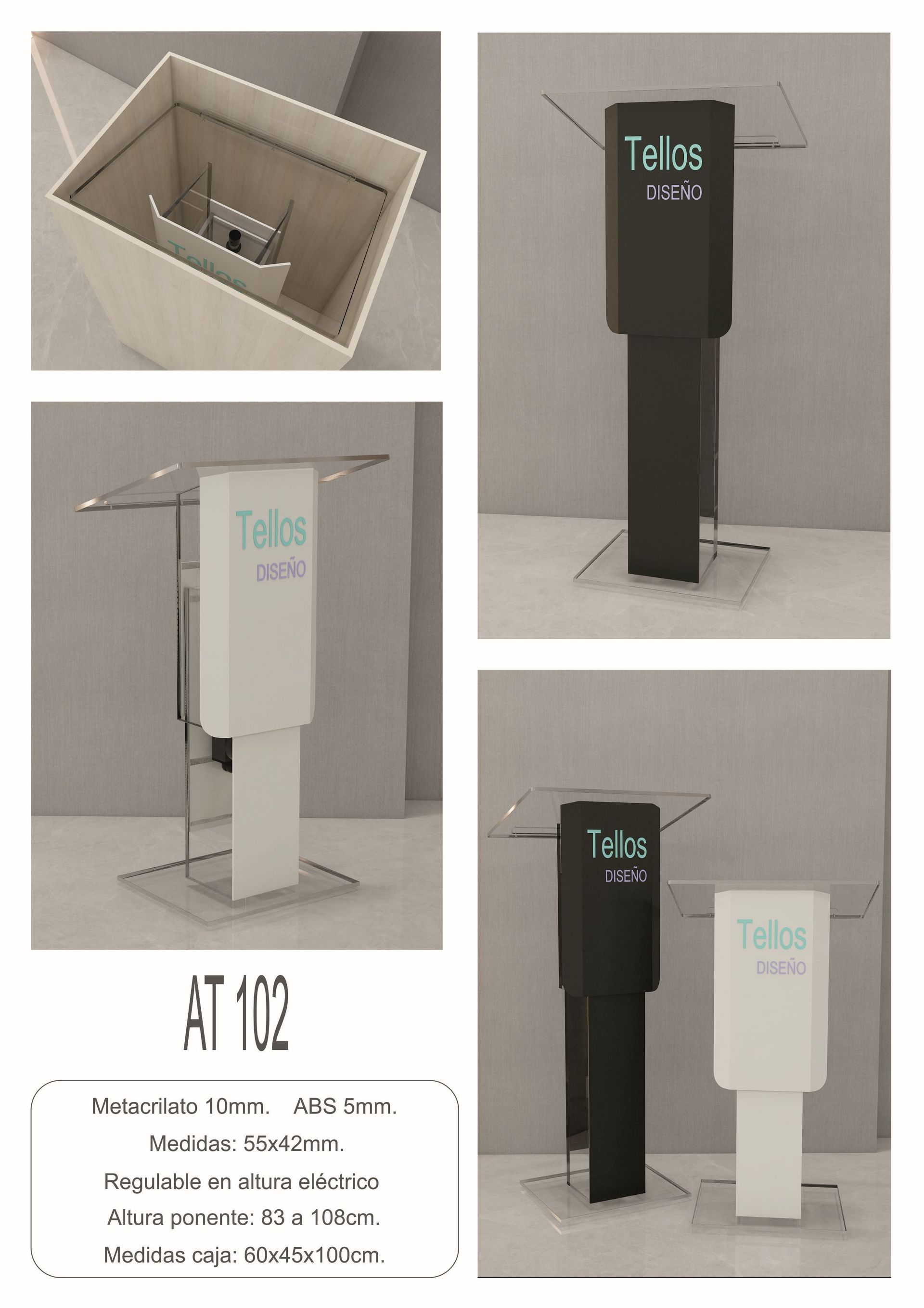 Atril regulable en altura